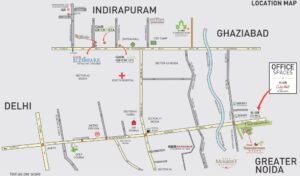 Gaur City Mall Location Map
