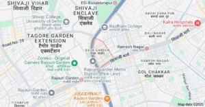 Raja Garden Delhi Location Map