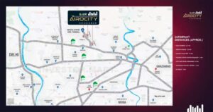 Gaur Airocity Location Map
