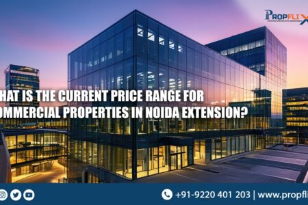 What is the current price range for commercial properties in Noida Extension?